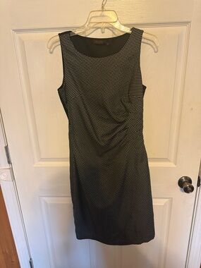 The Limited Black Polka Dot Sheath Midi Dress